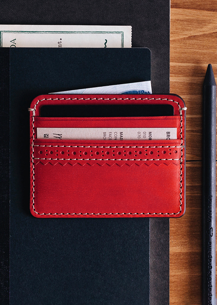 BROGUE Card Case (Red)
